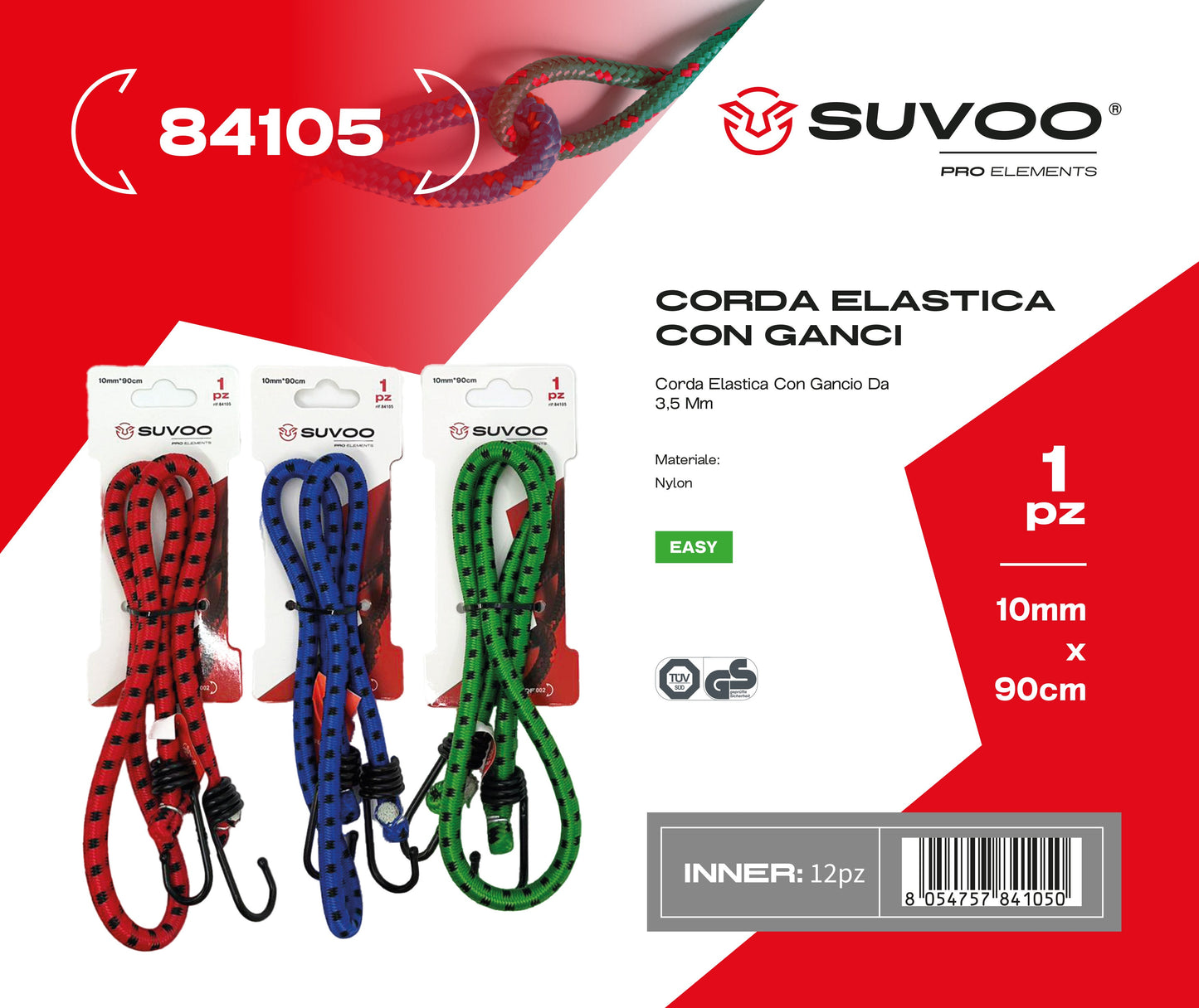 Corda elastica con ganci da 3.5mm 1pz