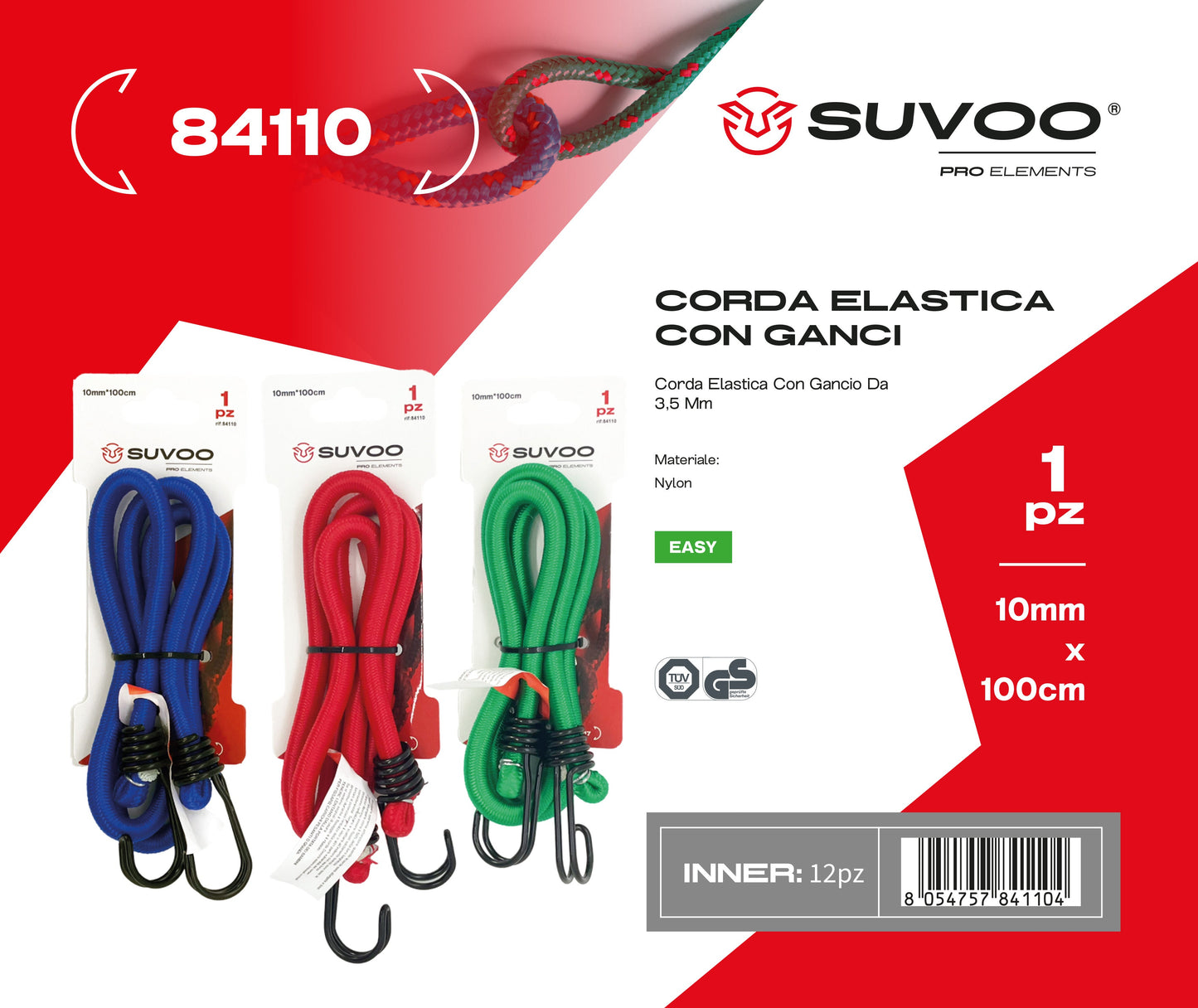 Corda elastica con ganci da 3.5mm 1pz