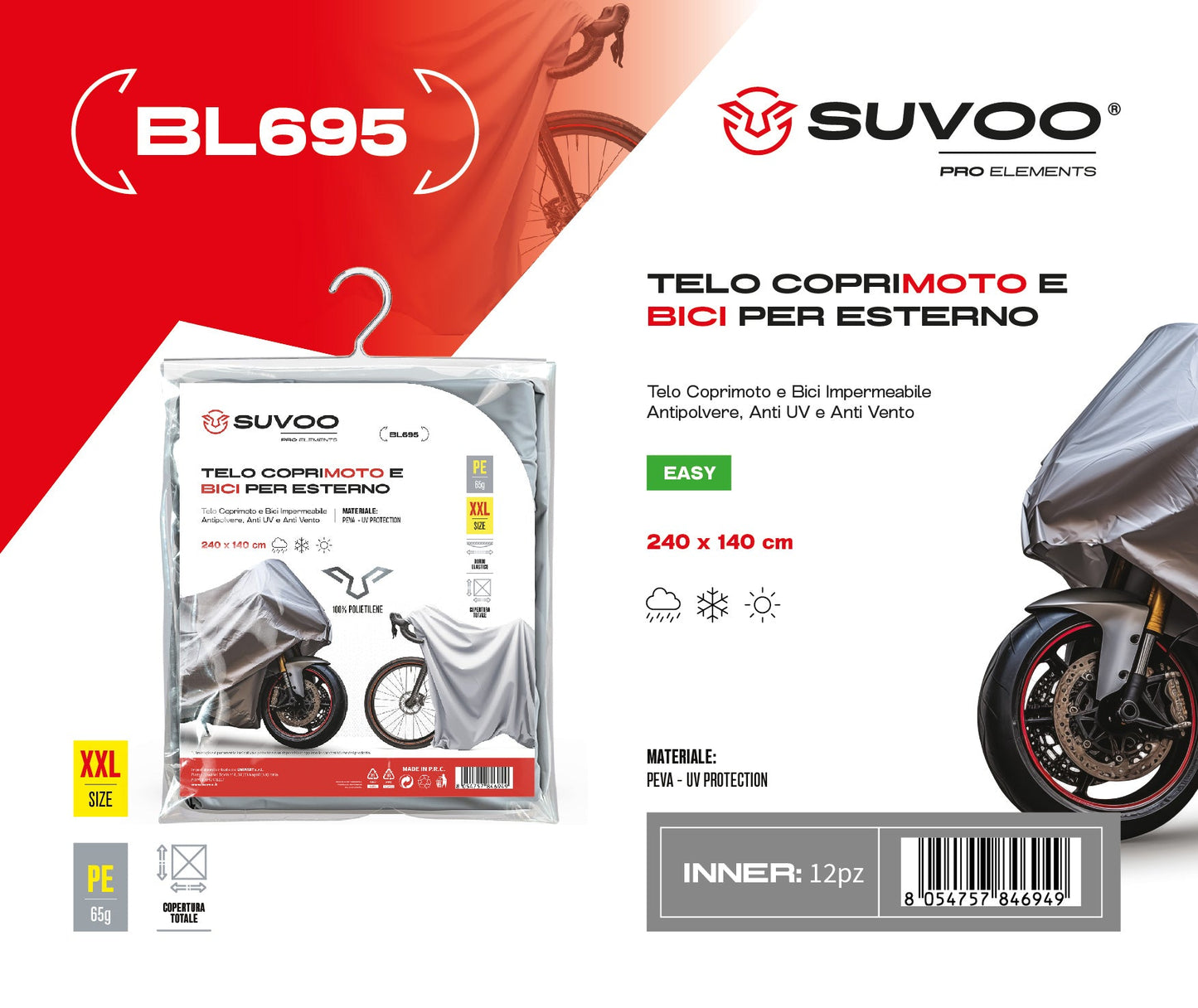 Telo coprimoto e bici
