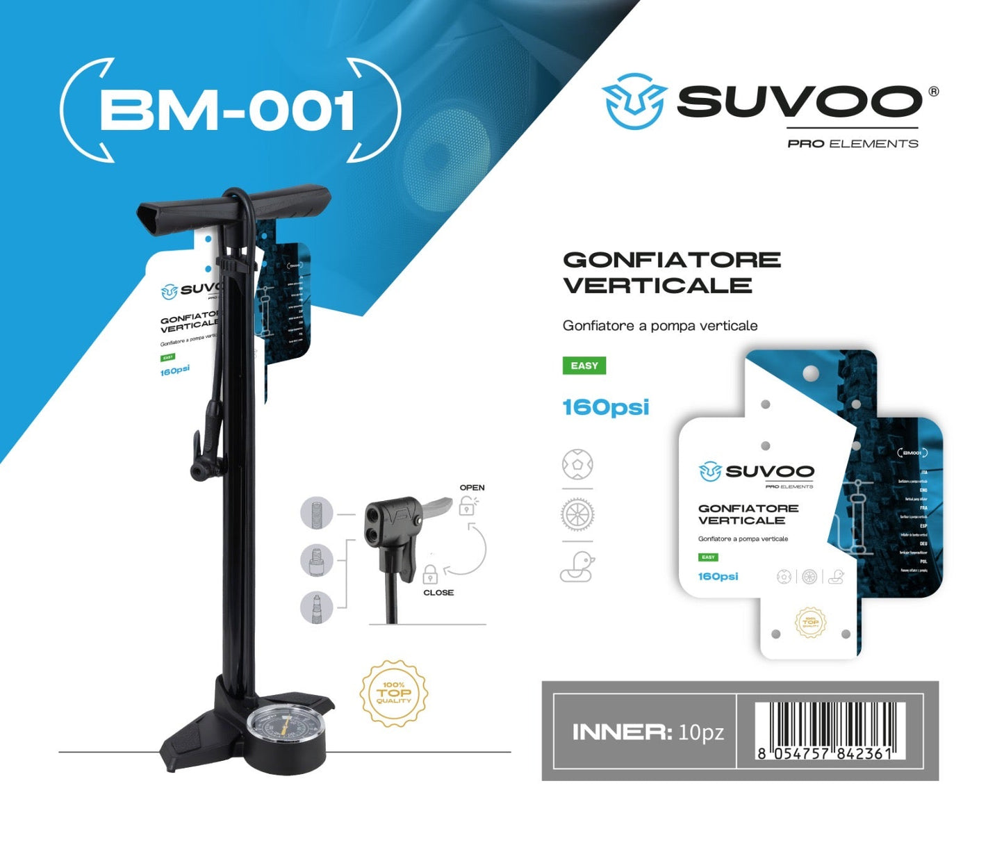 Gonfiatore verticale 160psi