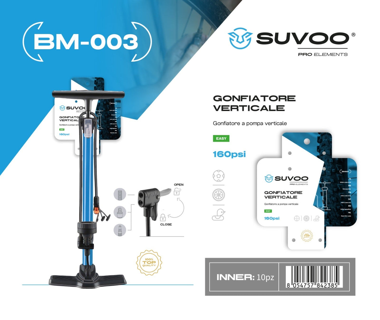 Gonfiatore verticale 160psi