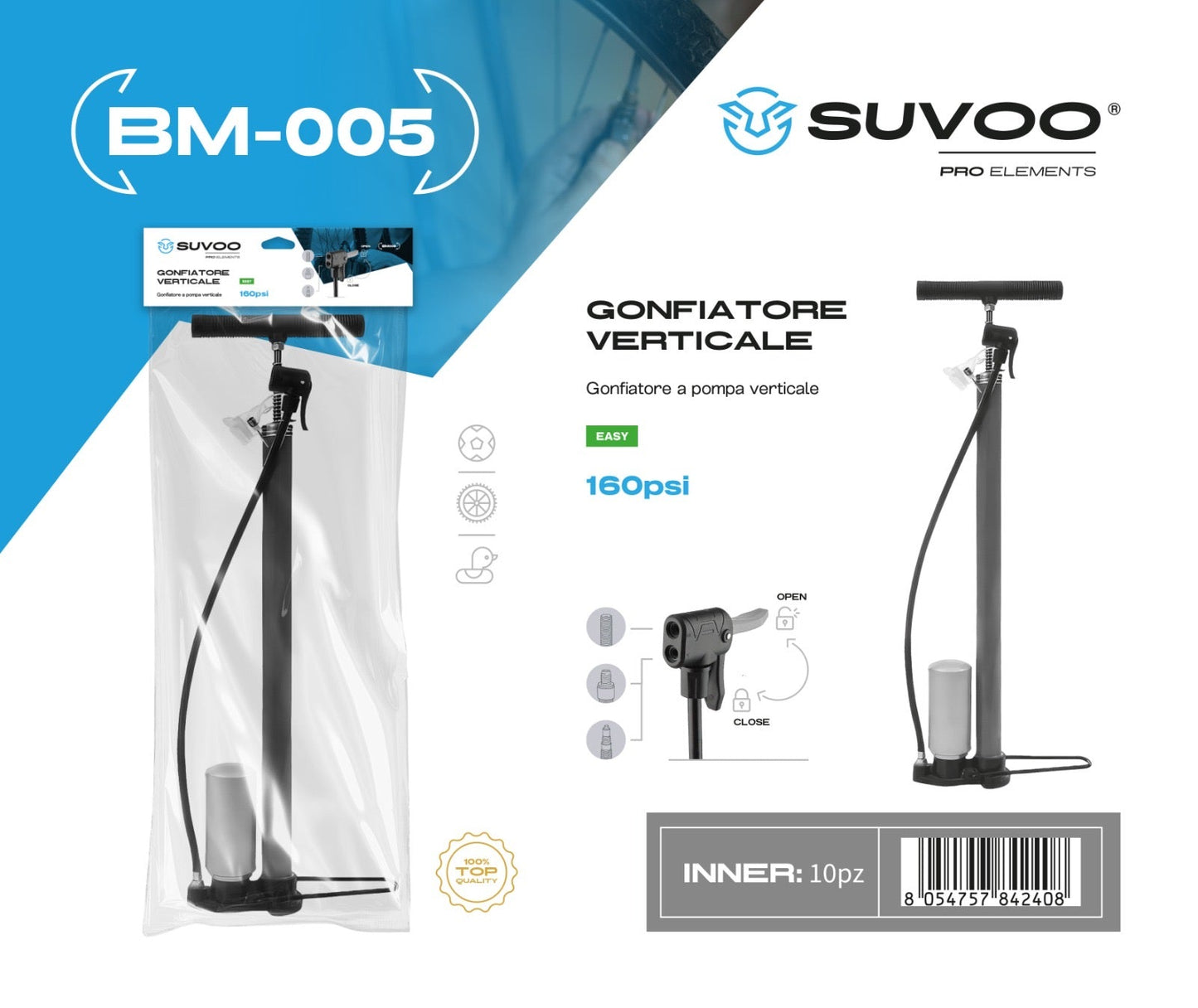 Gonfiatore verticale 160psi