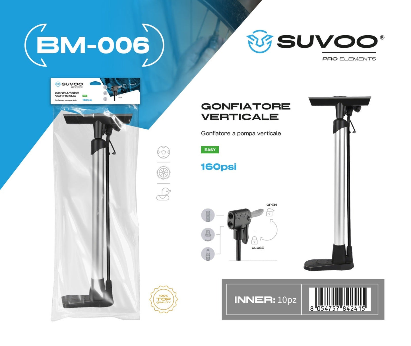 Gonfiatore verticale 160psi