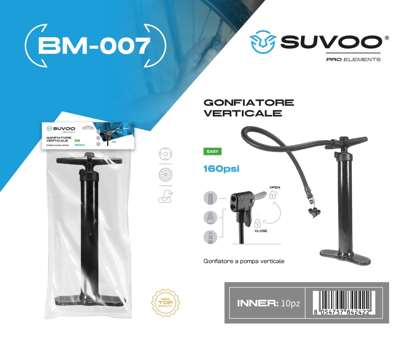 Gonfiatore verticale 160psi