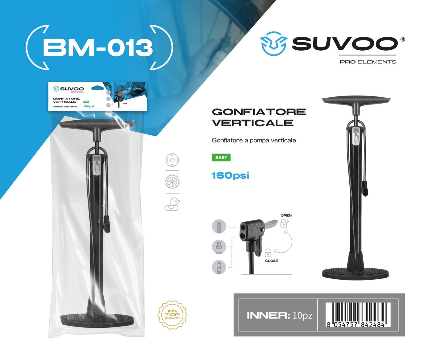 Gonfiatore verticale 160psi