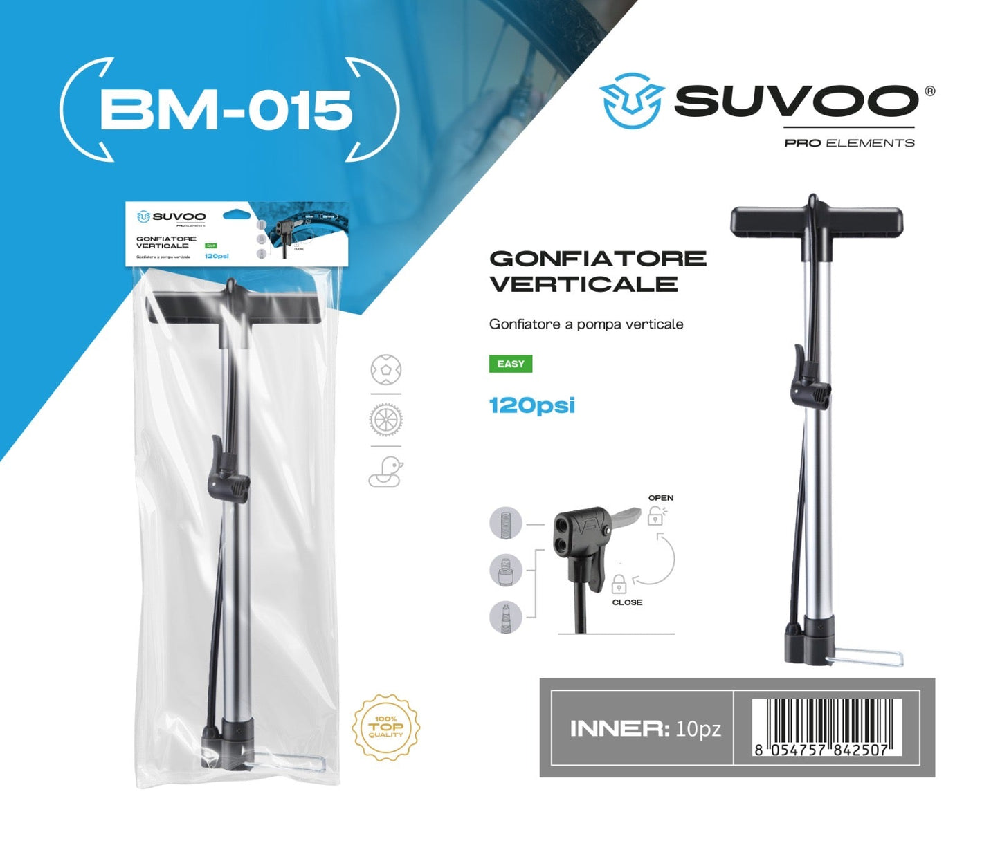 Gonfiatore verticale 120psi