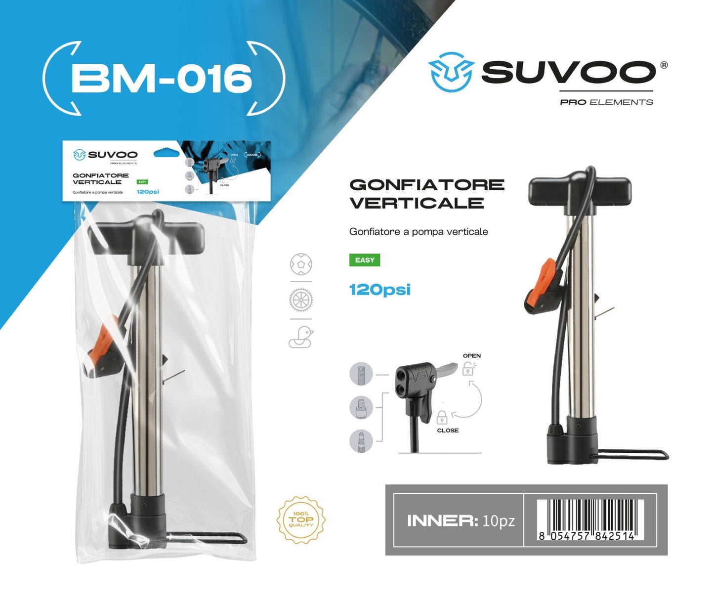 Gonfiatore verticale 120psi