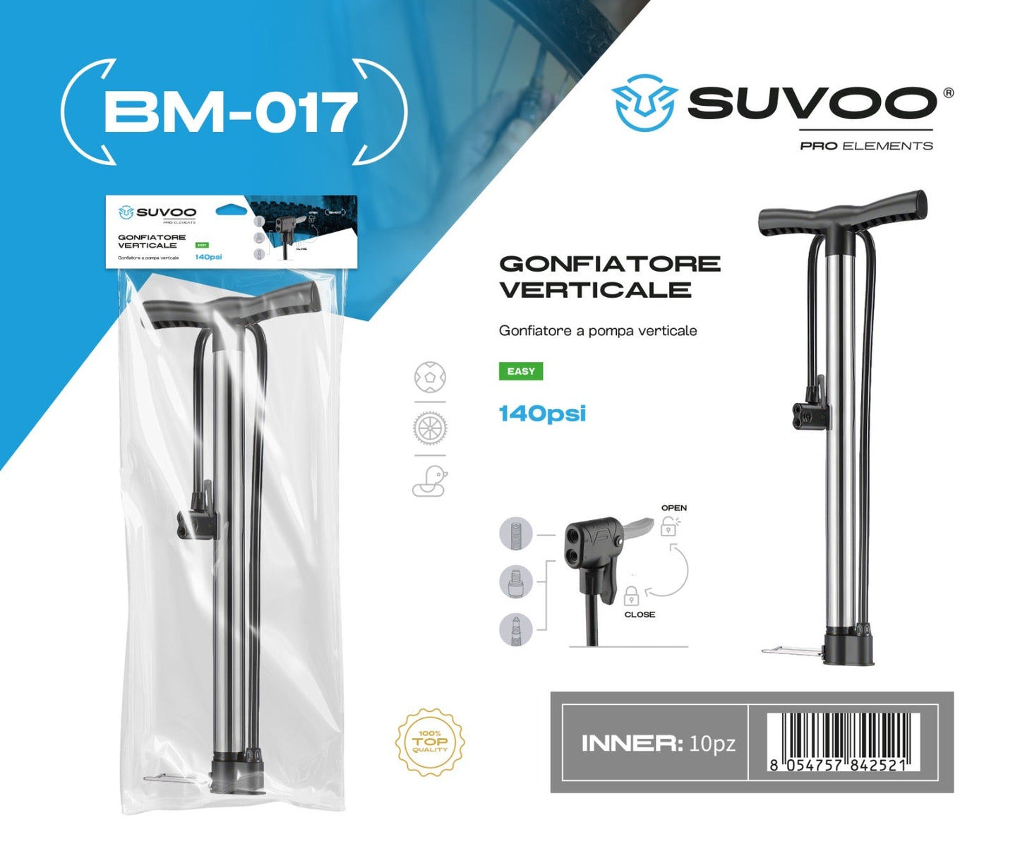 Gonfiatore verticale 140psi