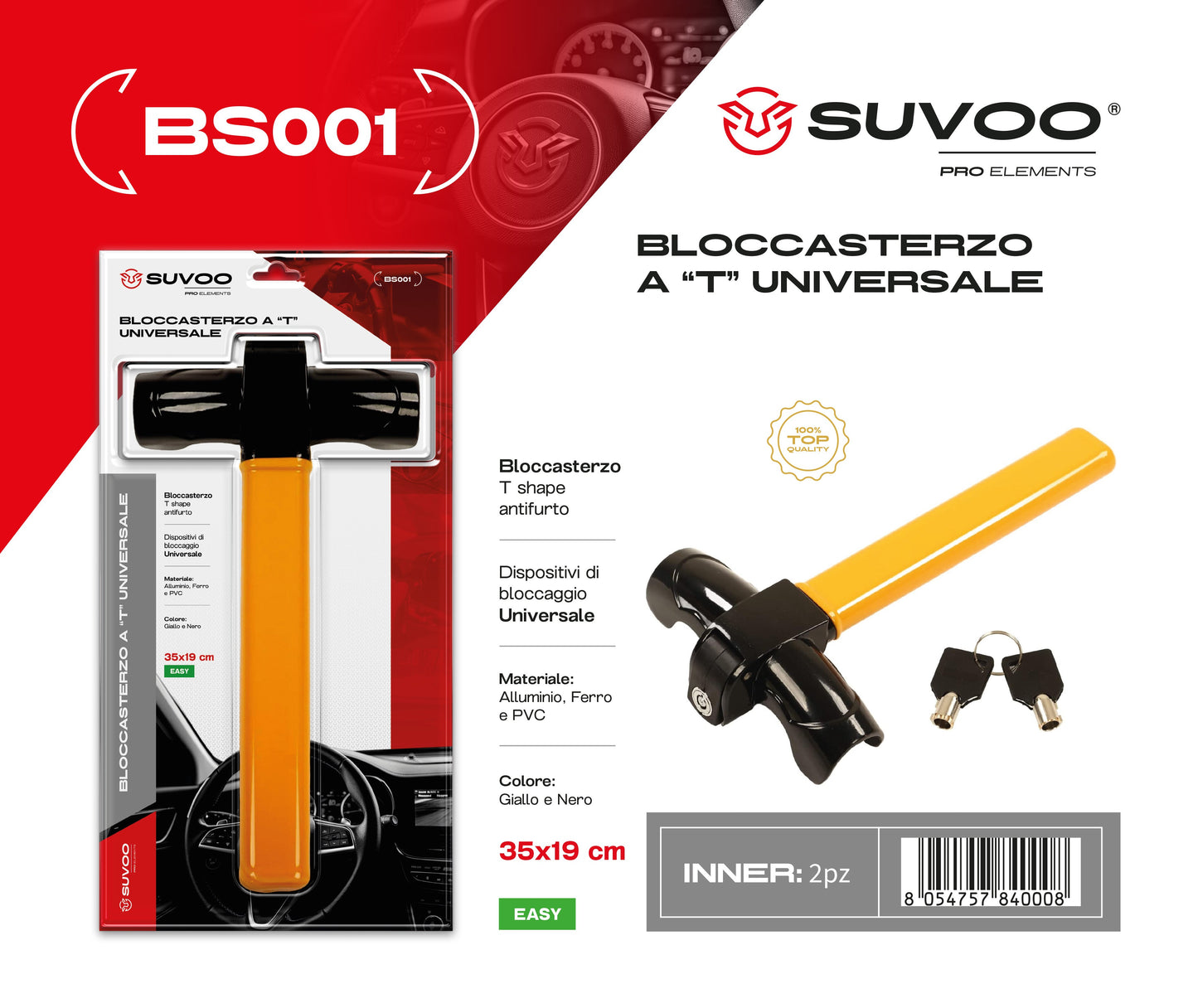 Bloccasterzo a T universale