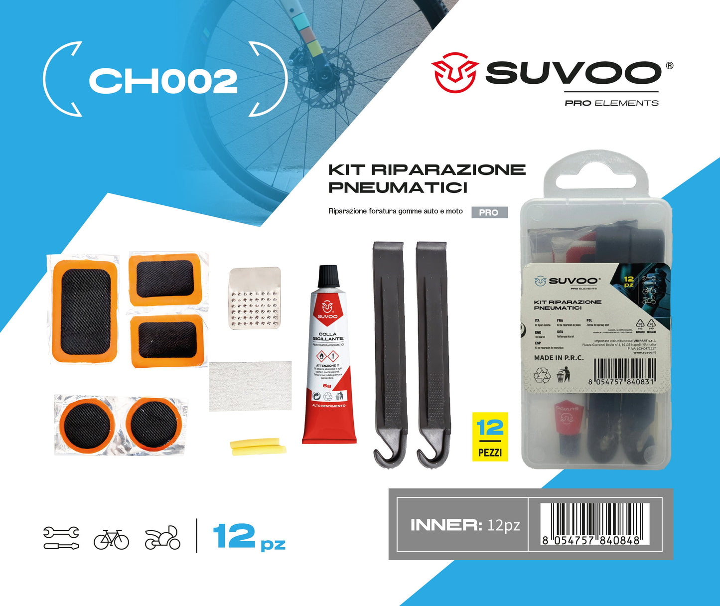 Kit riparazione pneumatici