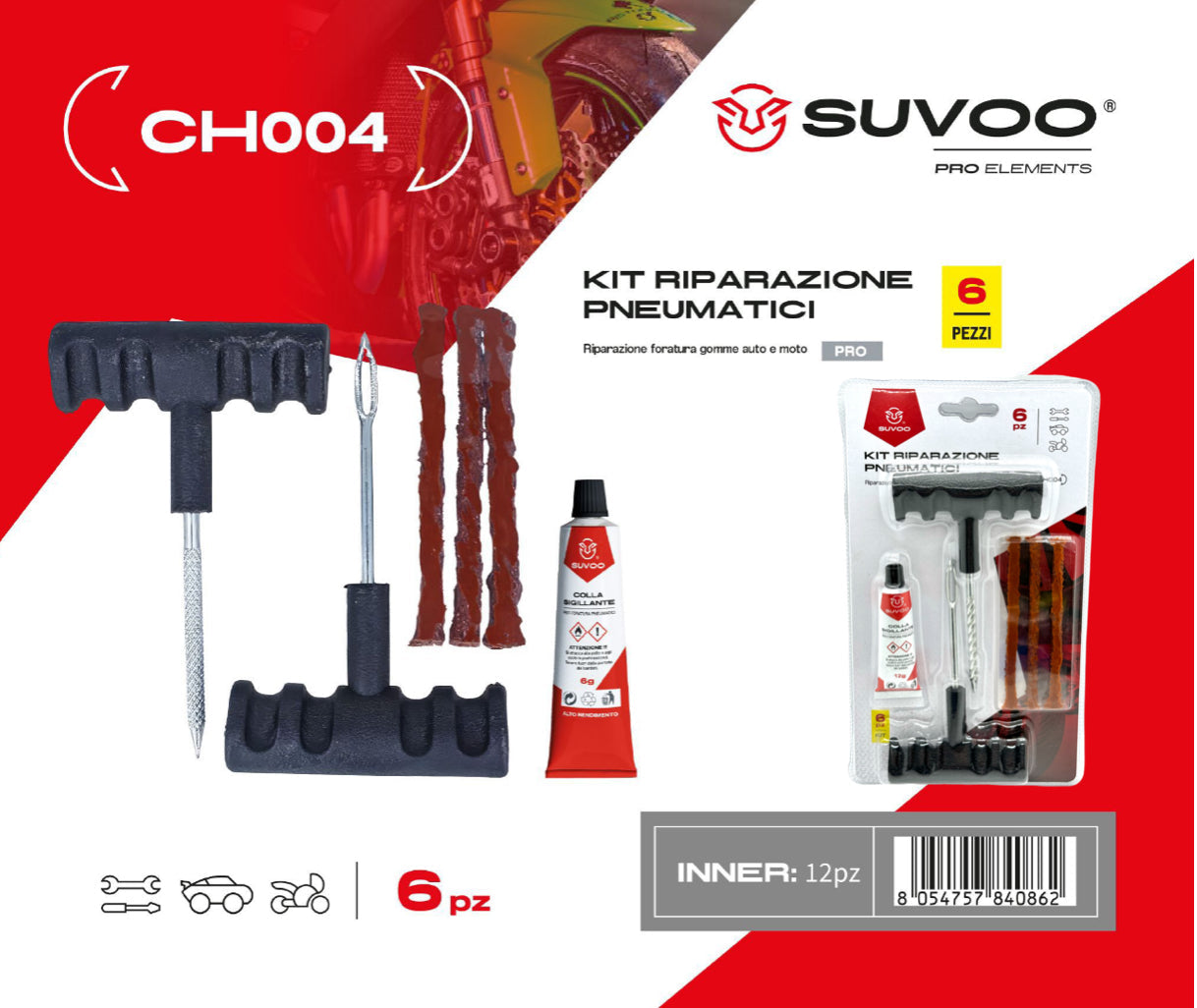 Kit riparazione pneumatici