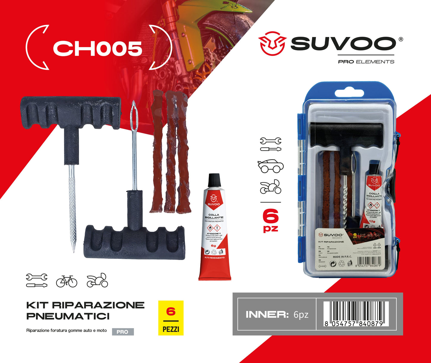 Kit riparazione pneumatici