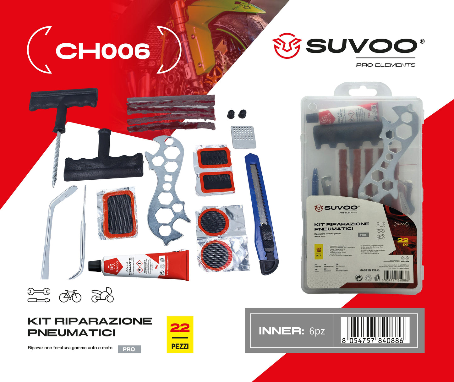 Kit riparazione pneumatici
