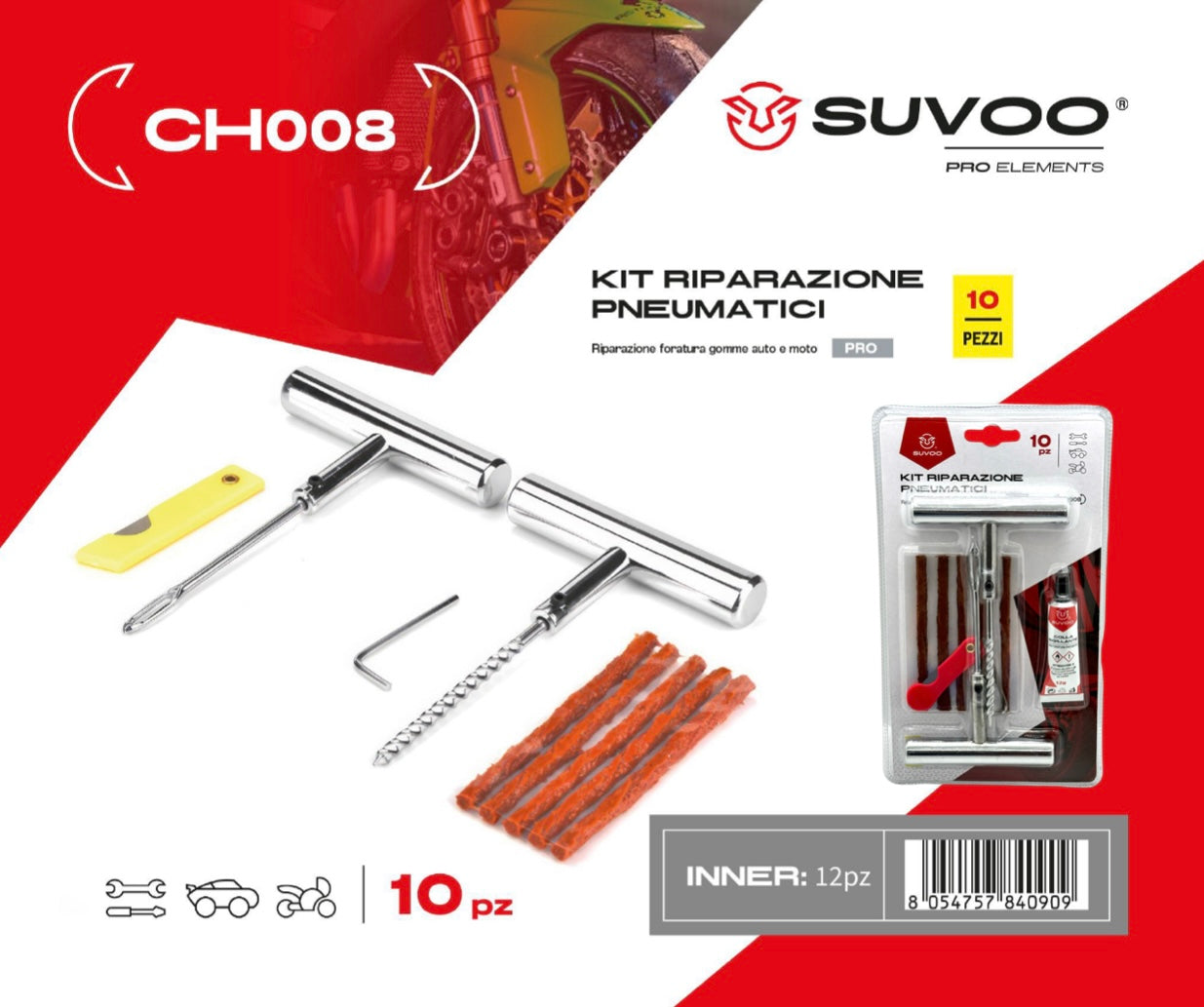 Kit riparazione pneumatici