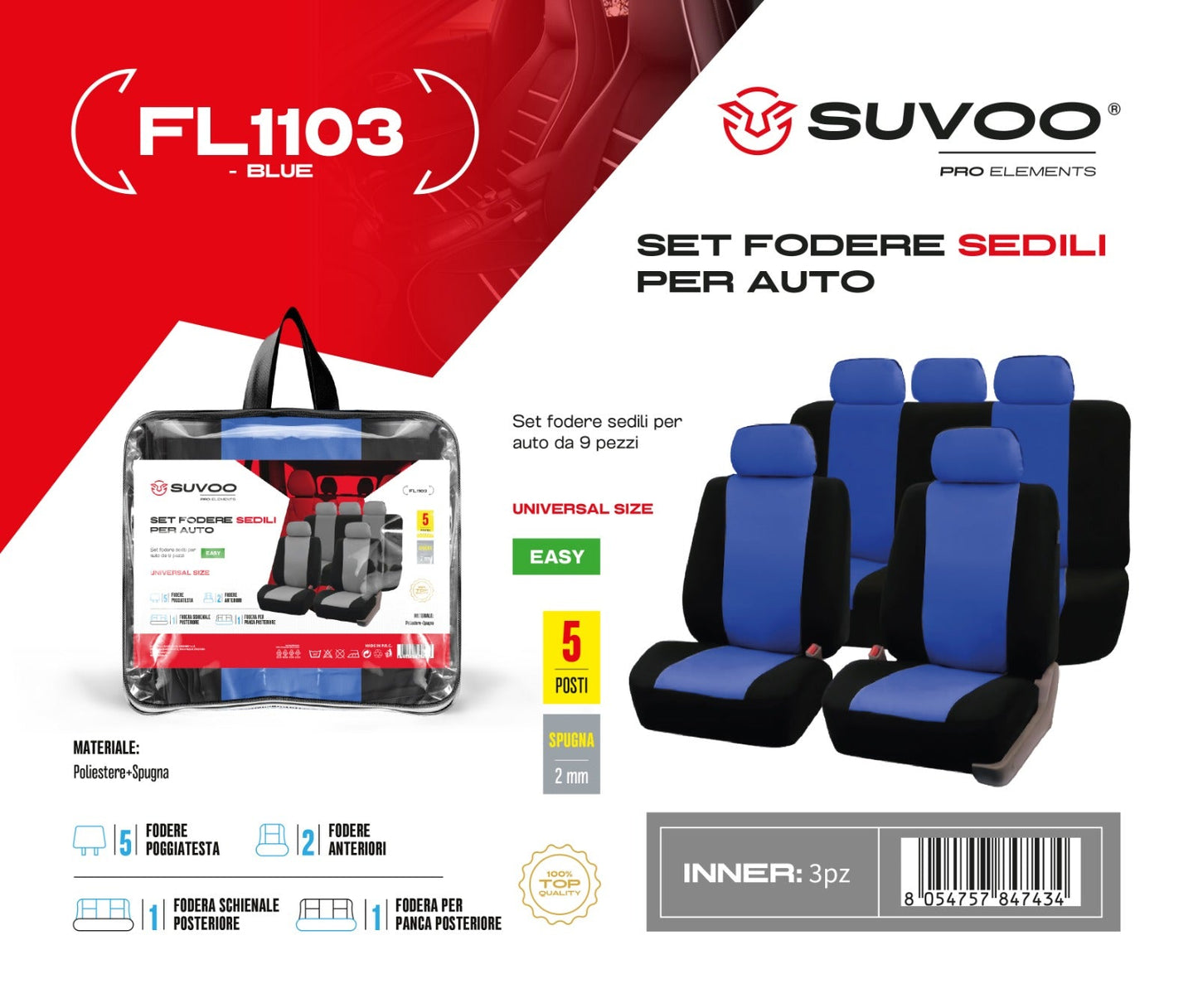 Fodere sedili per auto