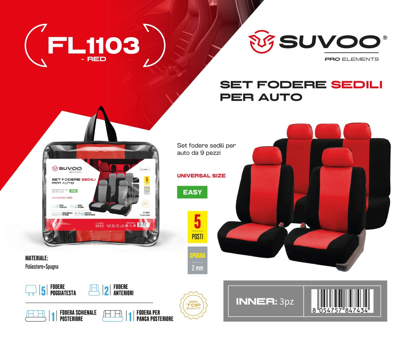 Fodere sedili per auto
