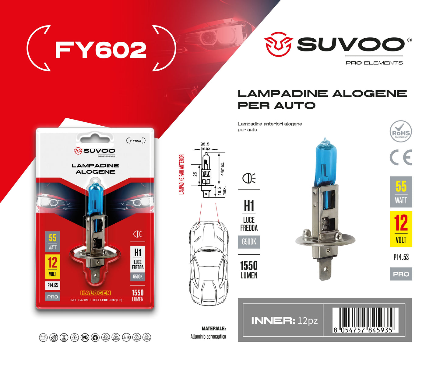 Lampadine alogene per auto FY602