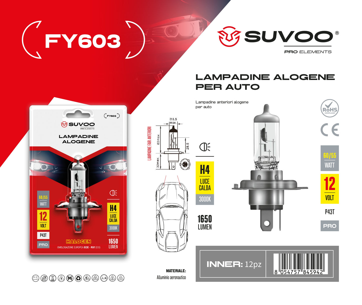 Lampadine alogene per auto FY603