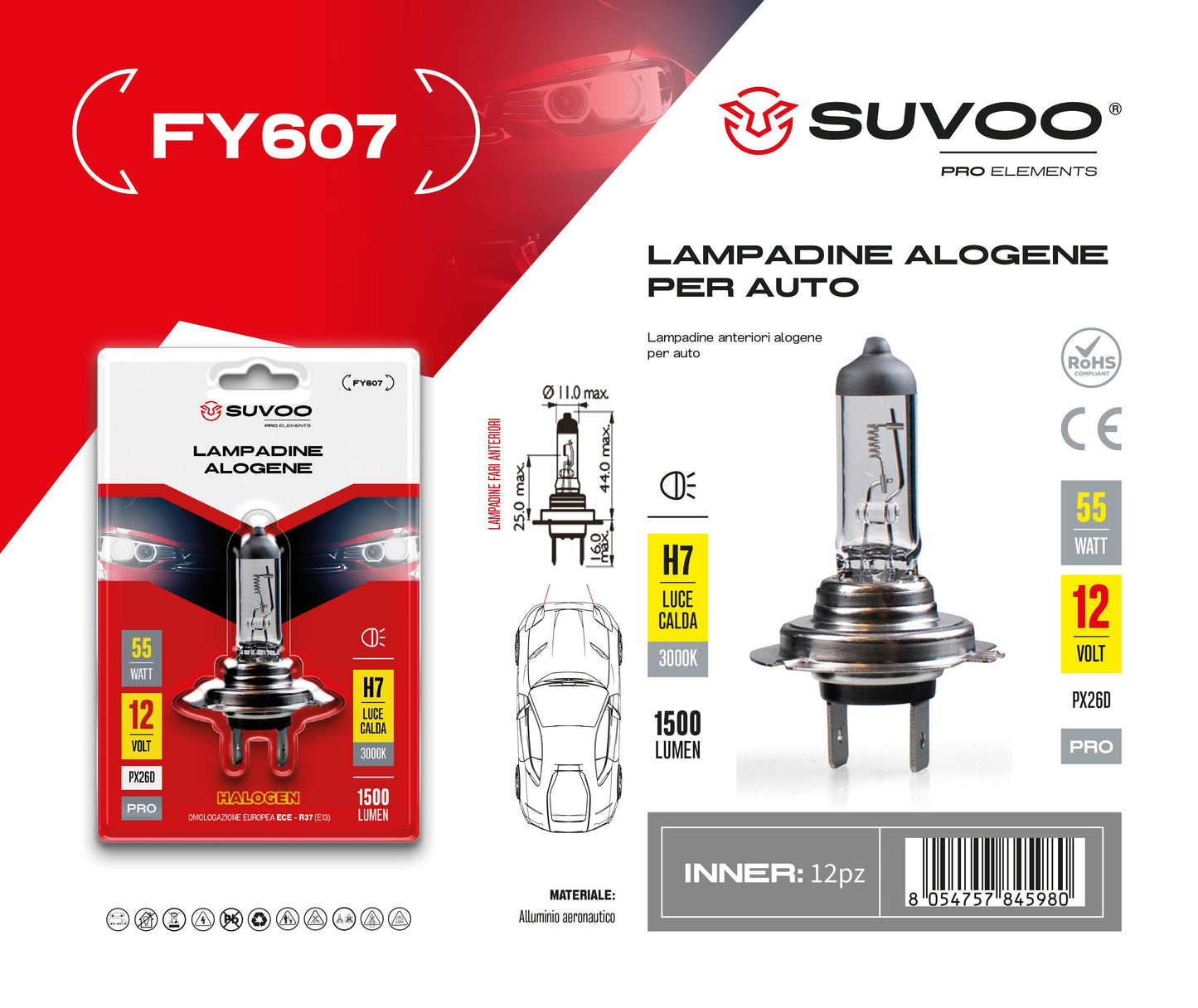 Lampadine alogene per auto FY607