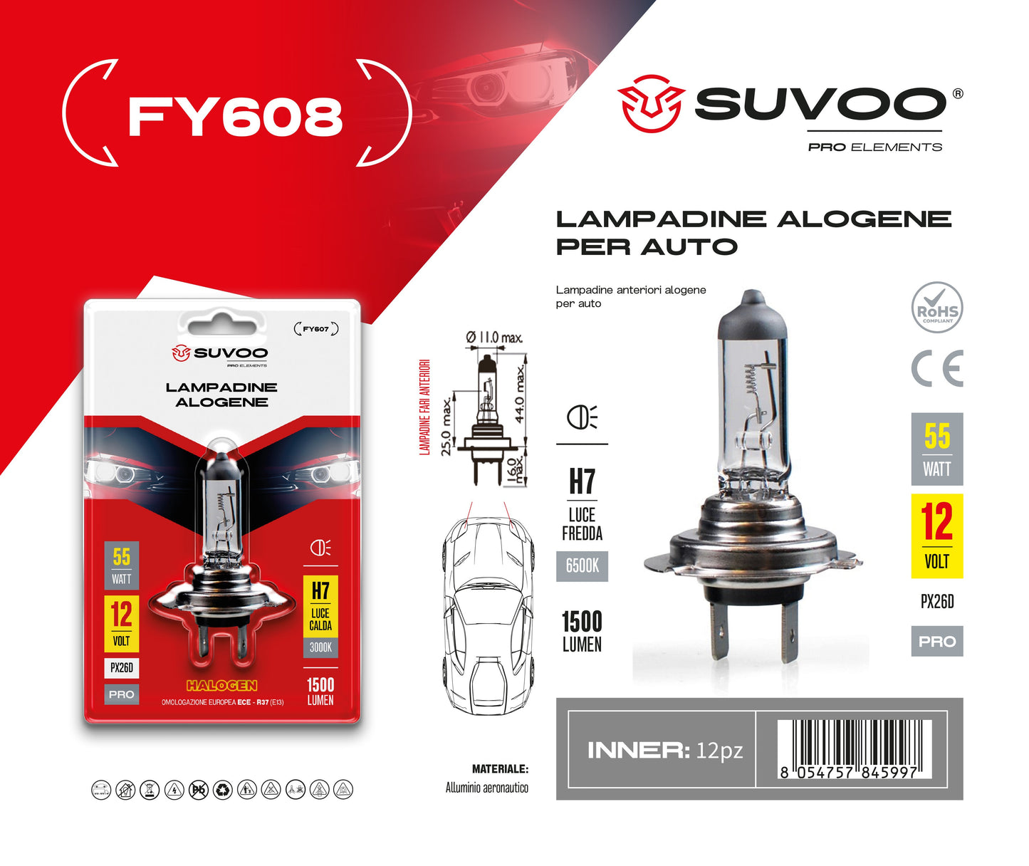 Lampadine alogene per auto FY608