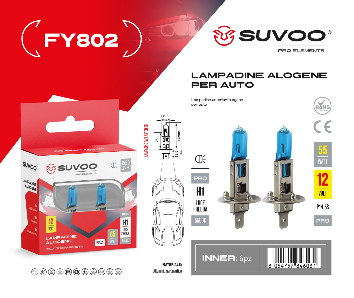 Lampadine alogene per auto FY802