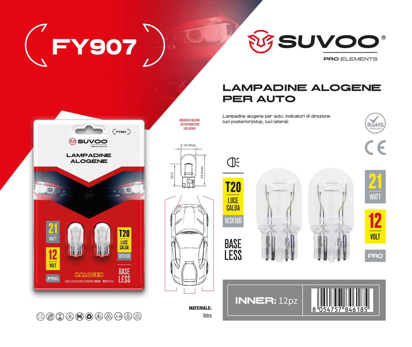 Lampadine alogene per auto FY907