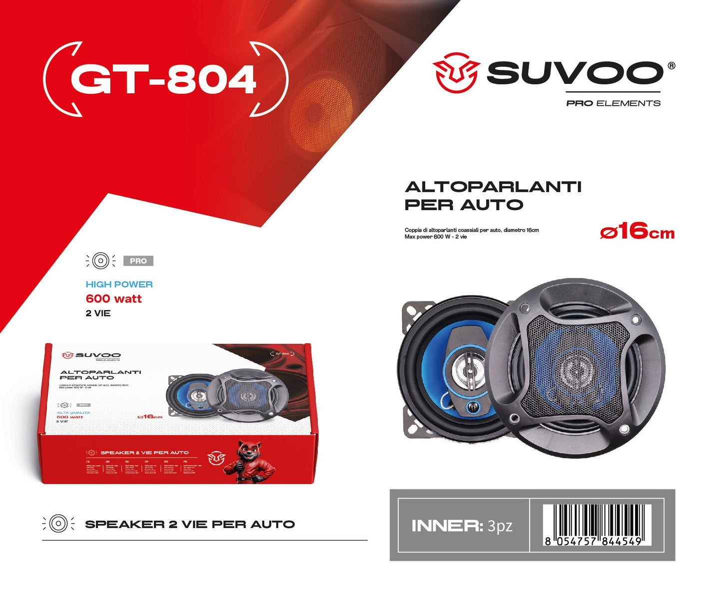 Altoparlante per Auto GT804