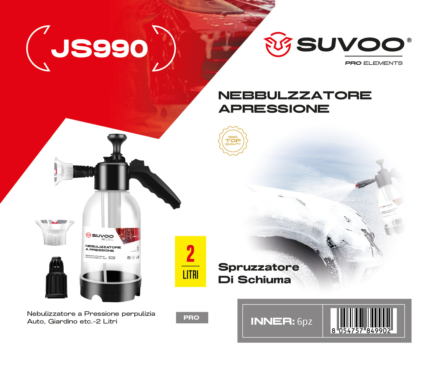 Nebulizzatore a Pressione per Auto 2 Litri JS990