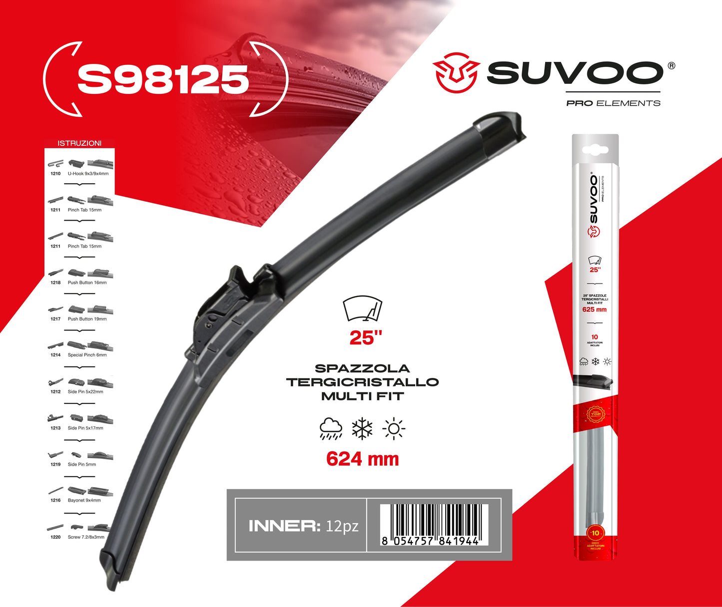 Spazzole Tergicristallo 25 pollici