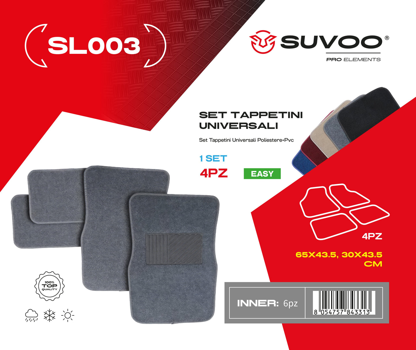Set Tappettini Moquette 4pz SL003