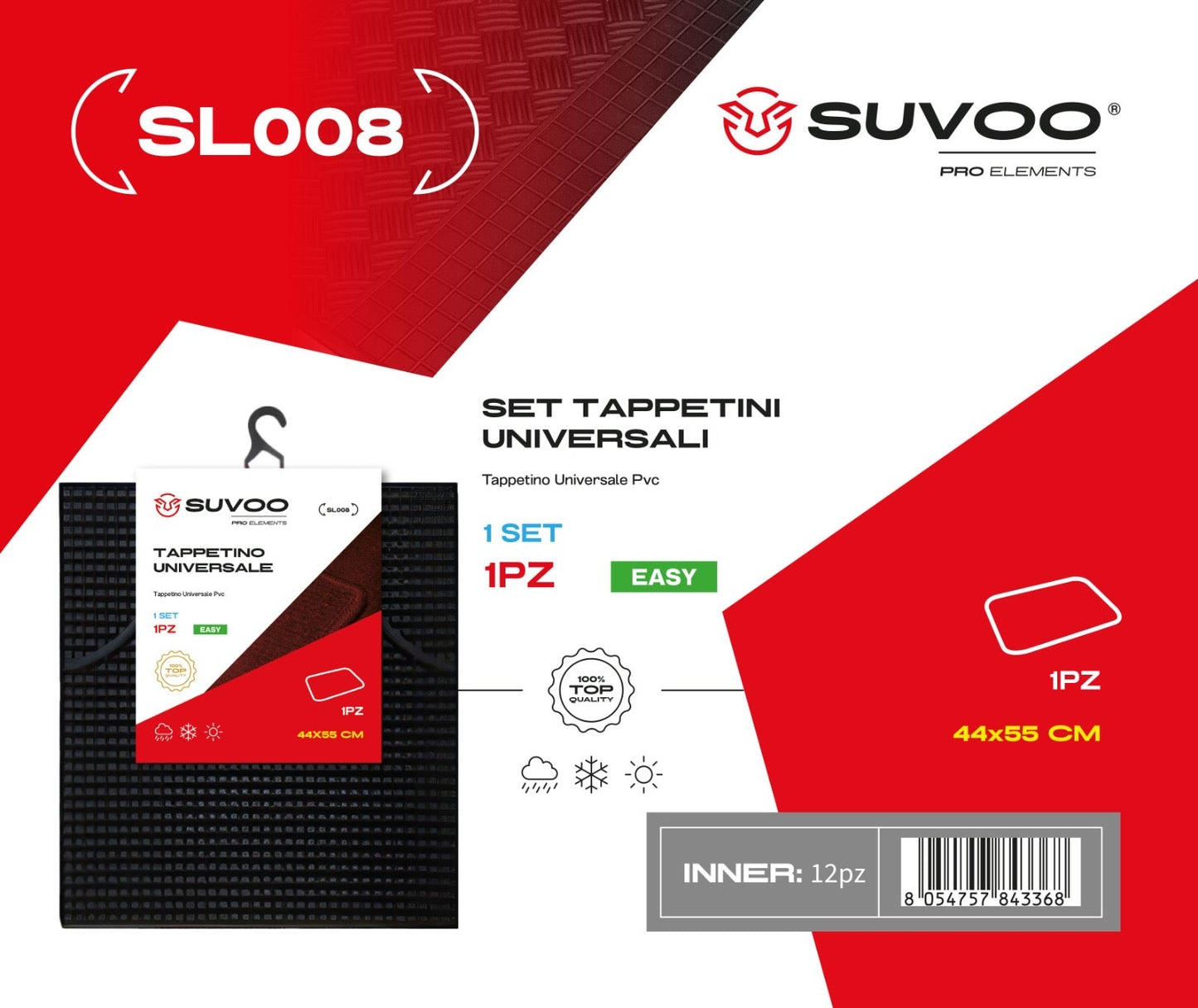 Set Tappettini in Gomma 1pz SL008