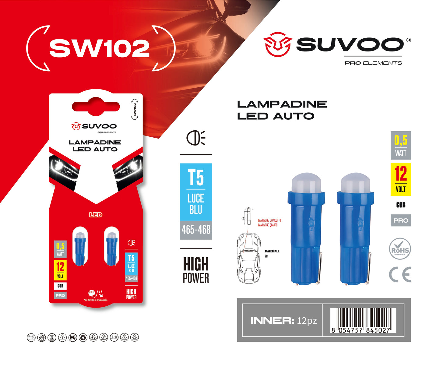 Lampadine led per auto SW102