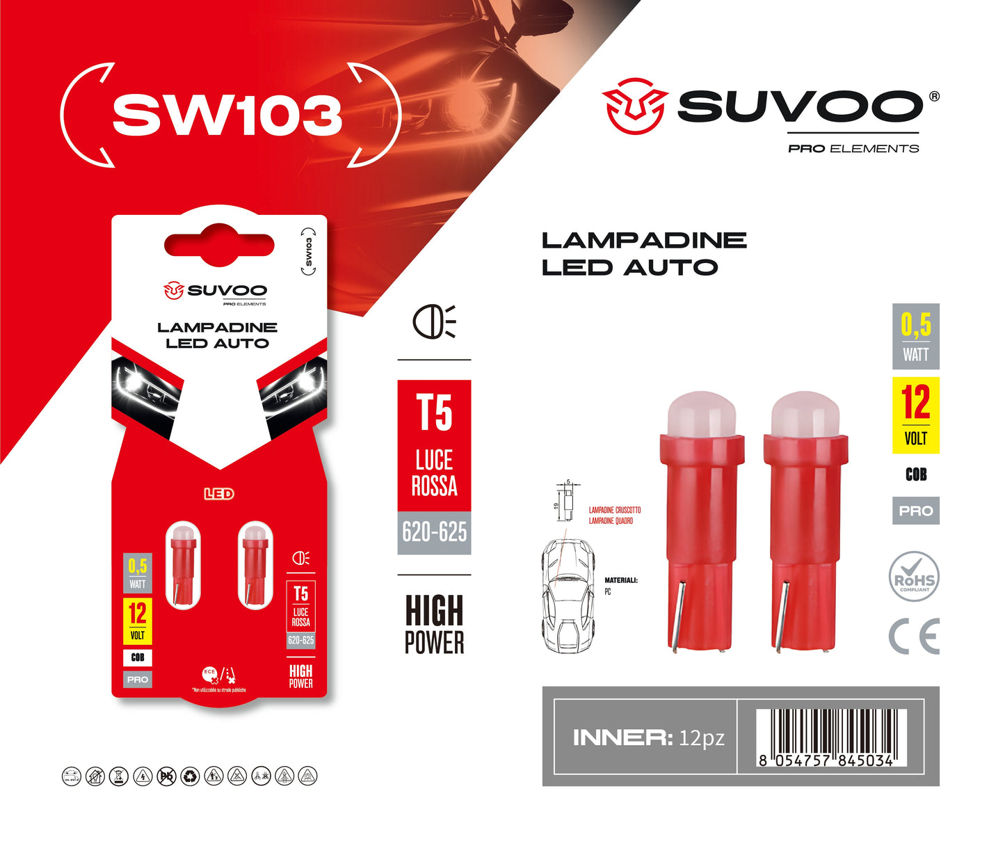 Lampadine led per auto SW103