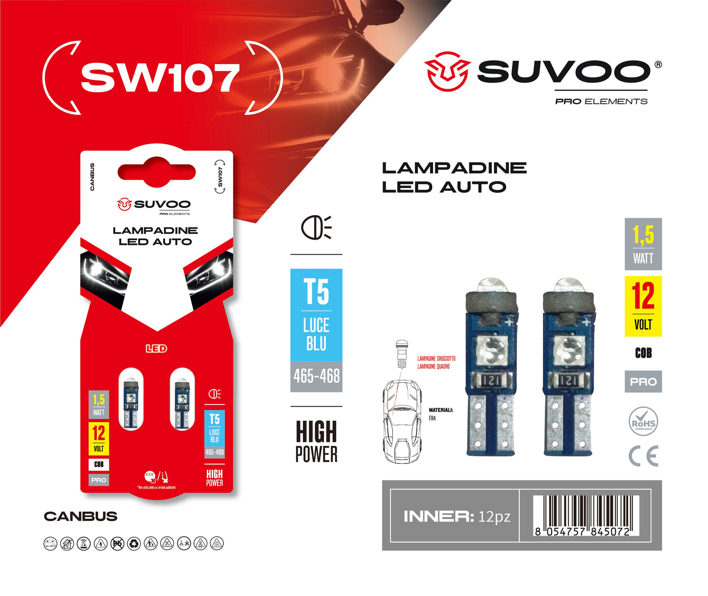 Lampadine led per auto SW107