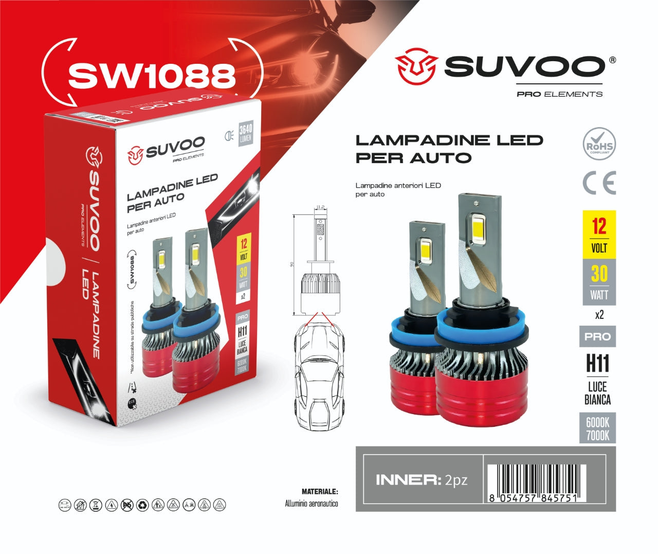 Lampadine led per auto SW1088