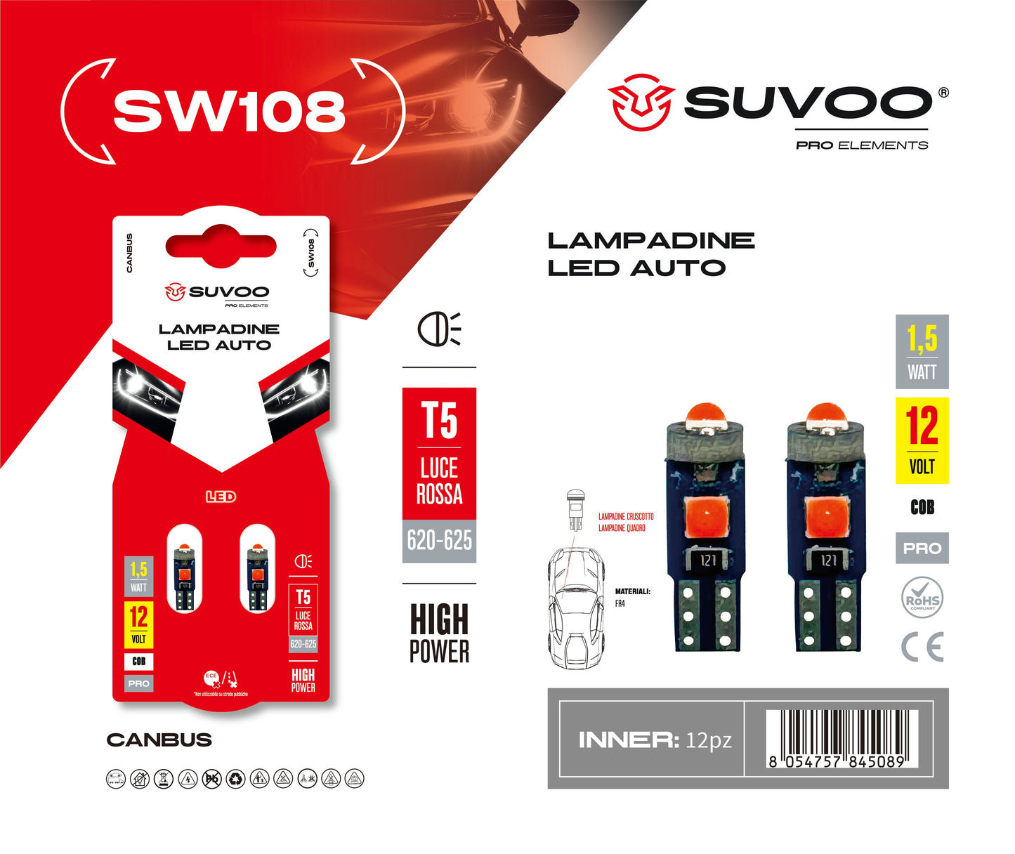 Lampadine led per auto SW108