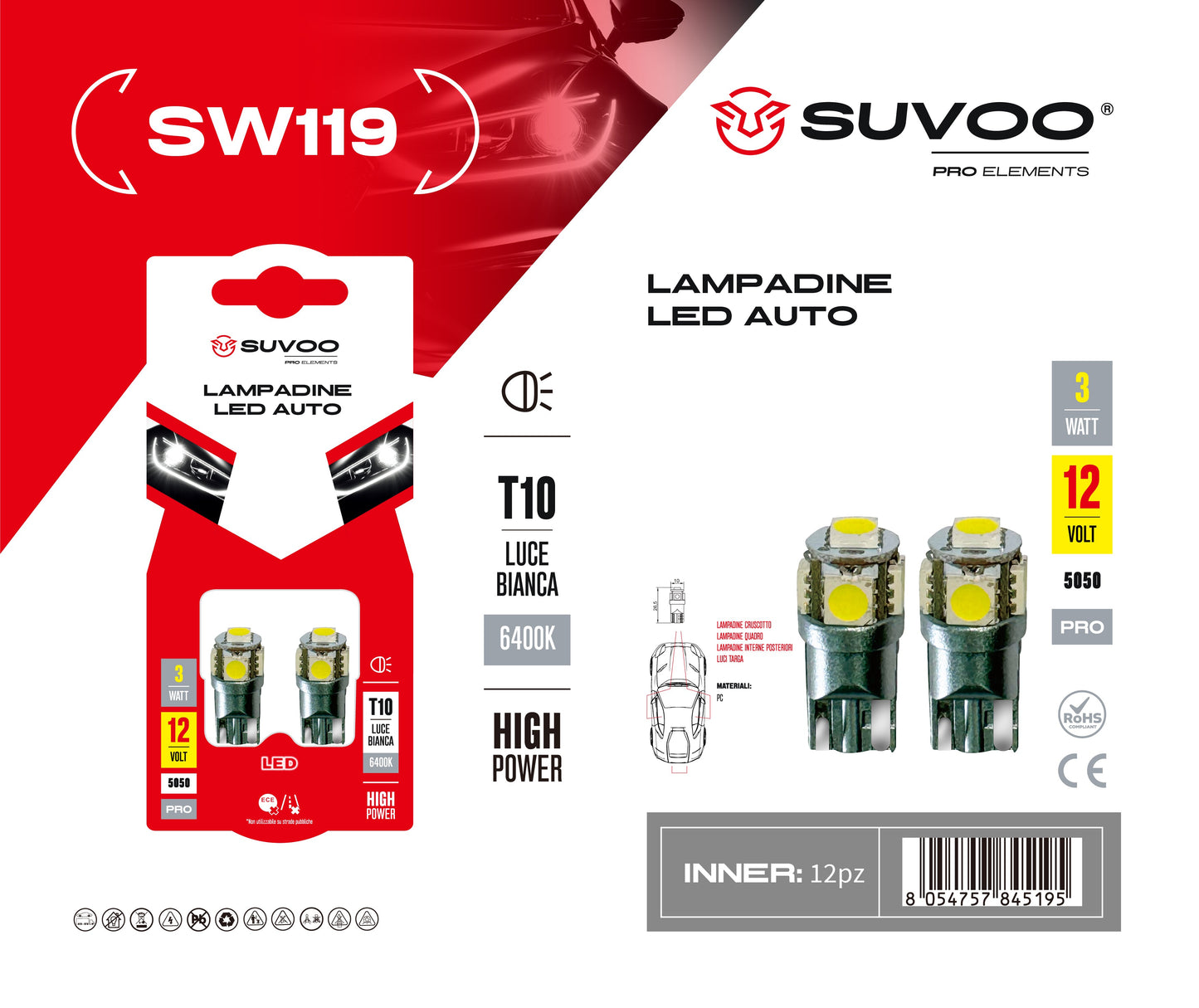 Lampadine led per auto SW119