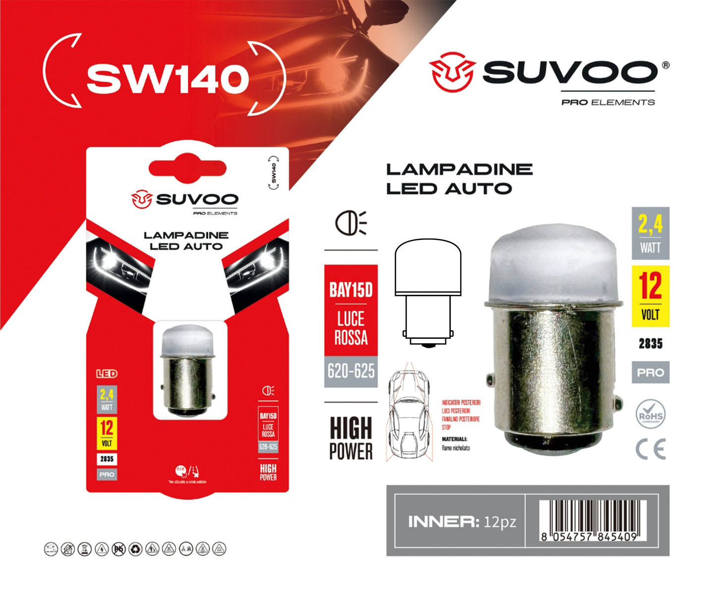 Lampadine led per auto SW140