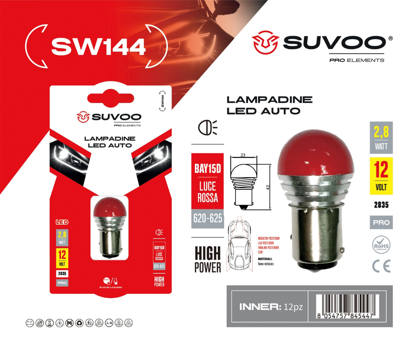 Lampadine led per auto SW144