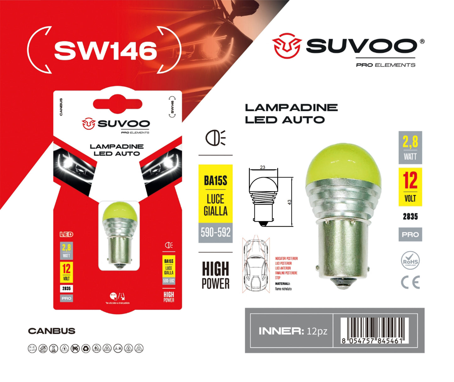 Lampadine led per auto SW146