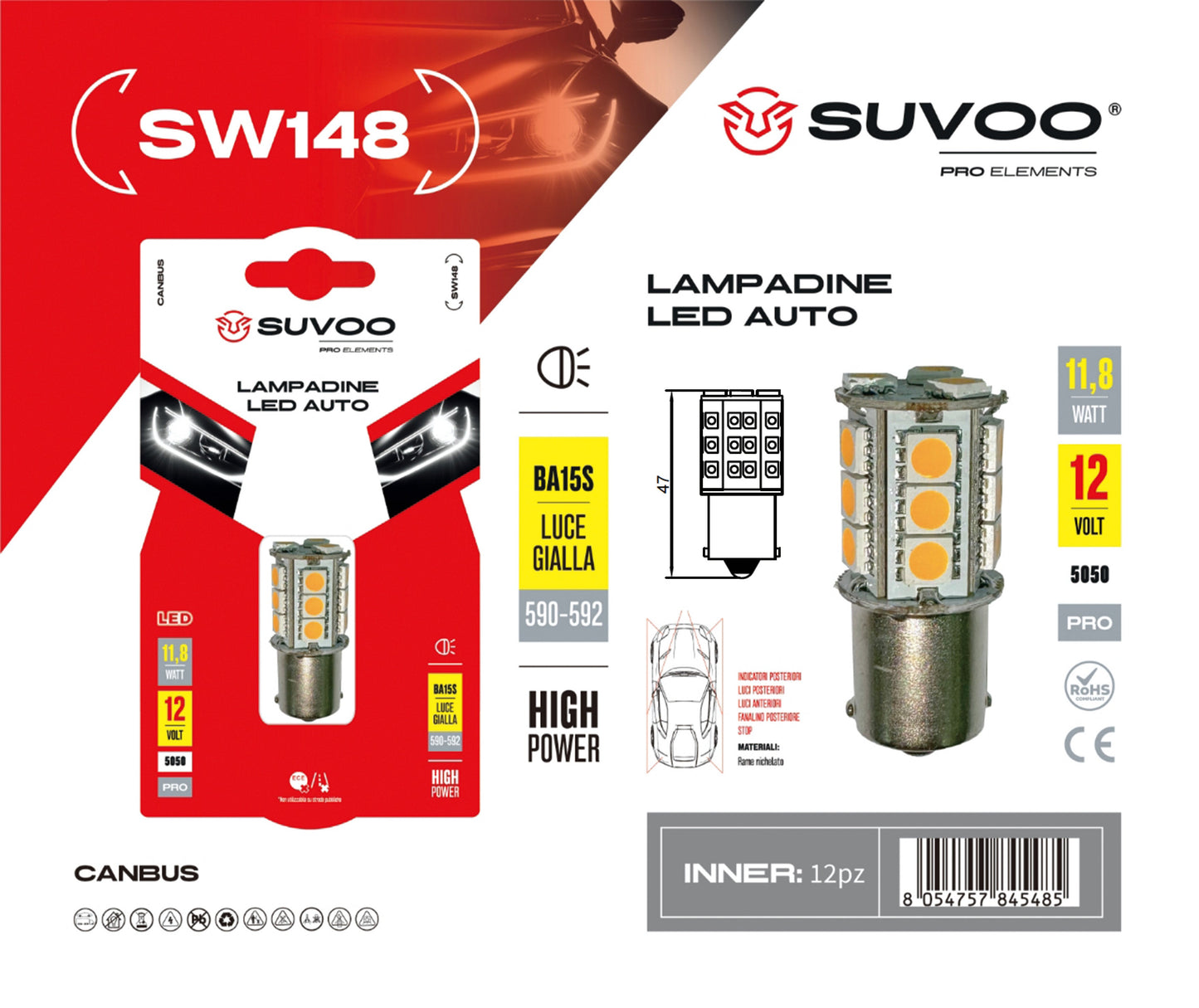 Lampadine led per auto SW148