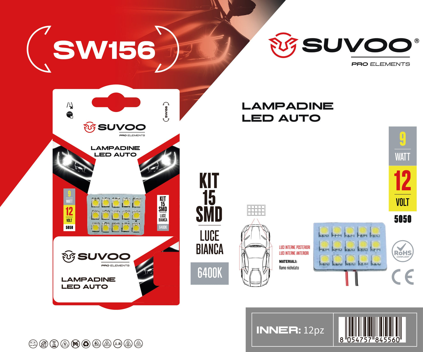Lampadine led per auto SW156