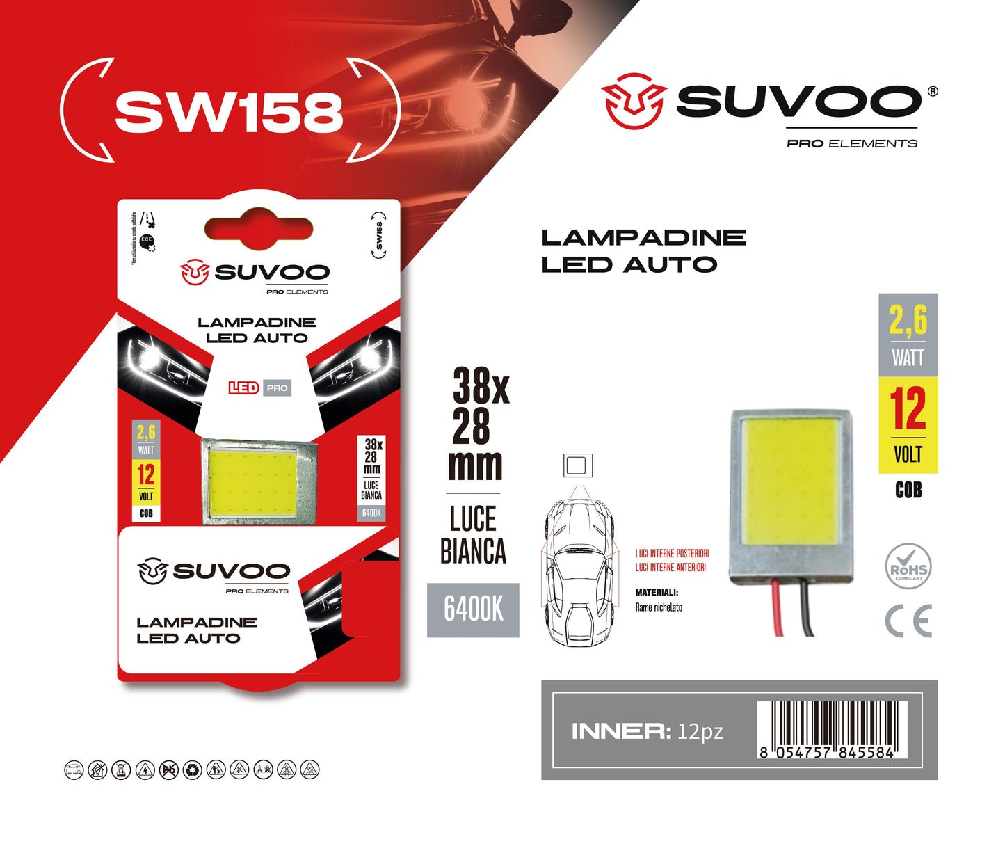Lampadine led per auto SW158