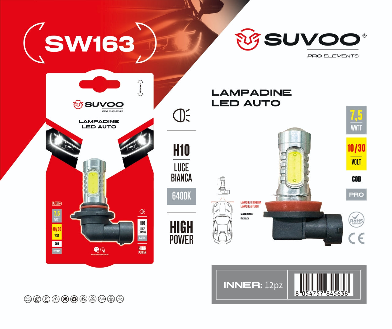 Lampadine led per auto SW163