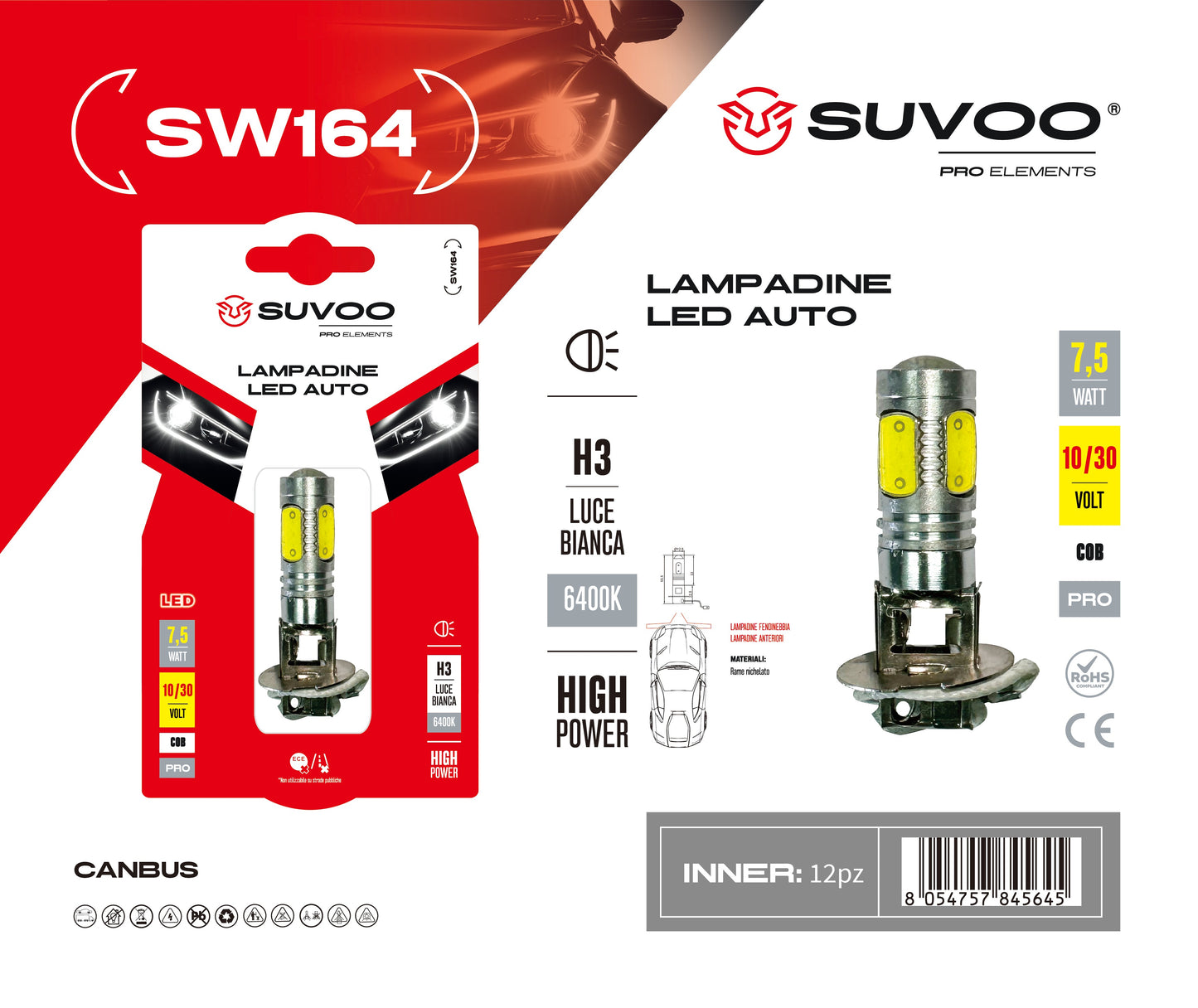 Lampadine led per auto SW164