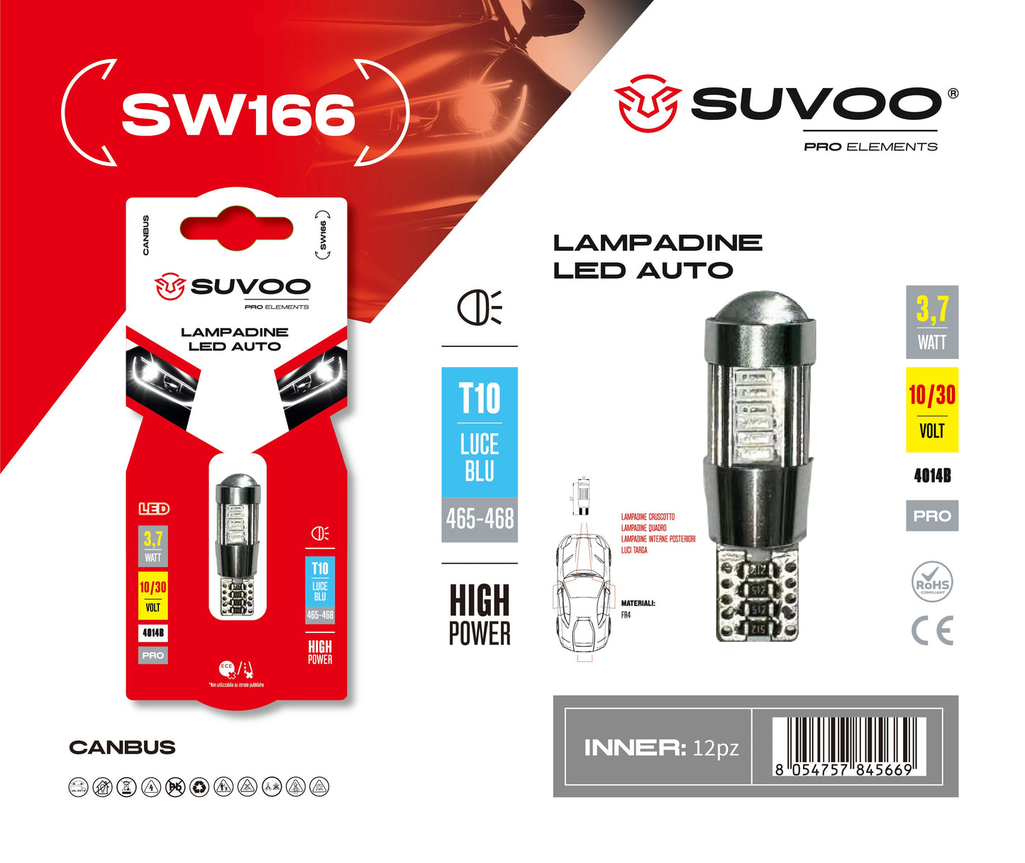 Lampadine led per auto SW166