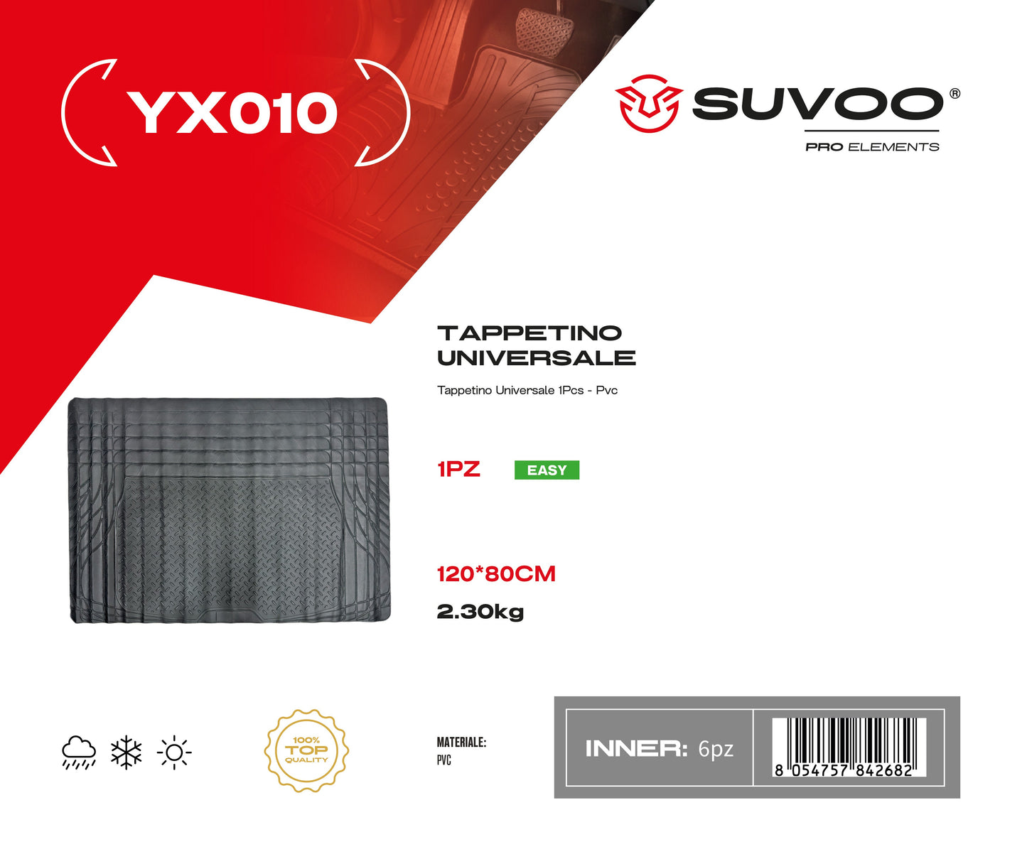 Set Tappettini in Gomma 1pz YX010